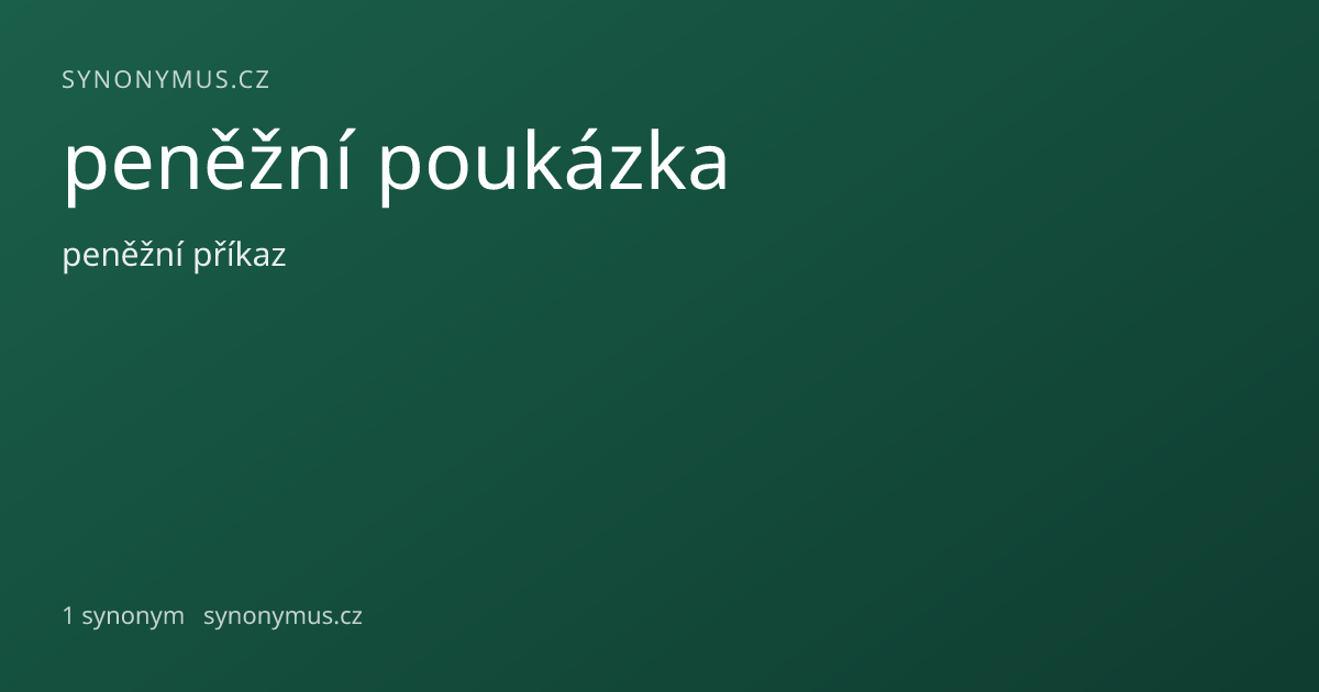 Náhled odkazu: peněžní poukázka