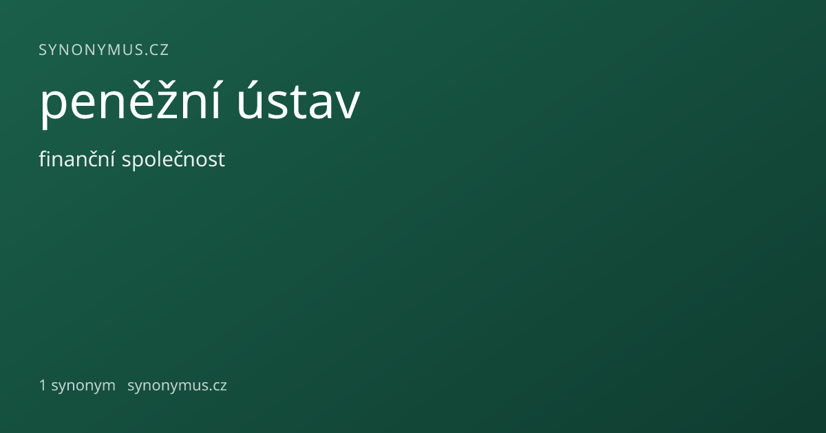 Náhled odkazu: peněžní ústav
