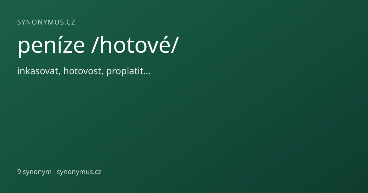 Náhled odkazu: peníze /hotové/