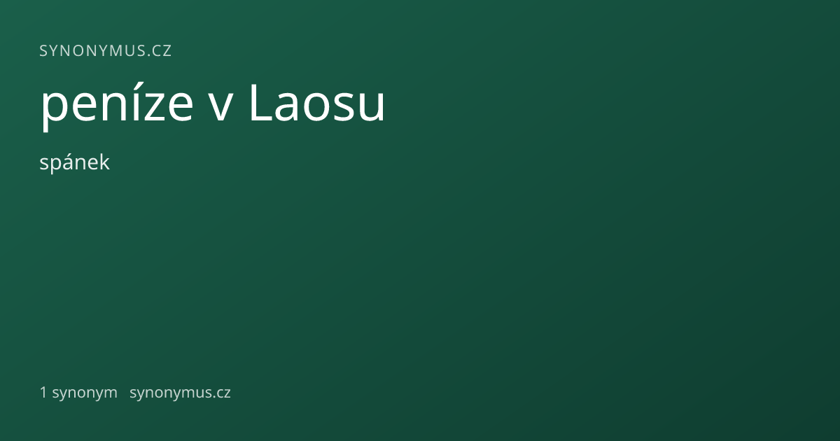 Náhled odkazu: peníze v Laosu