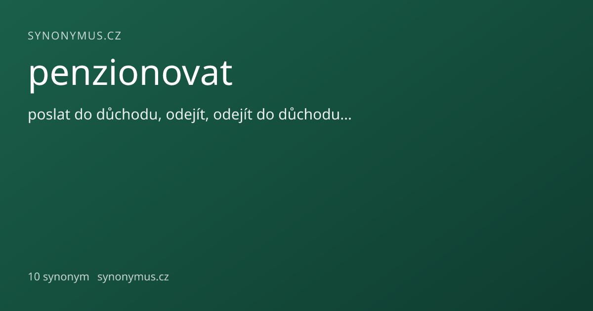 Náhled odkazu: penzionovat