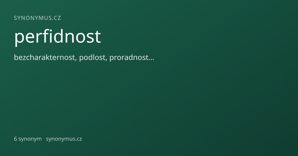 Náhled odkazu: perfidnost
