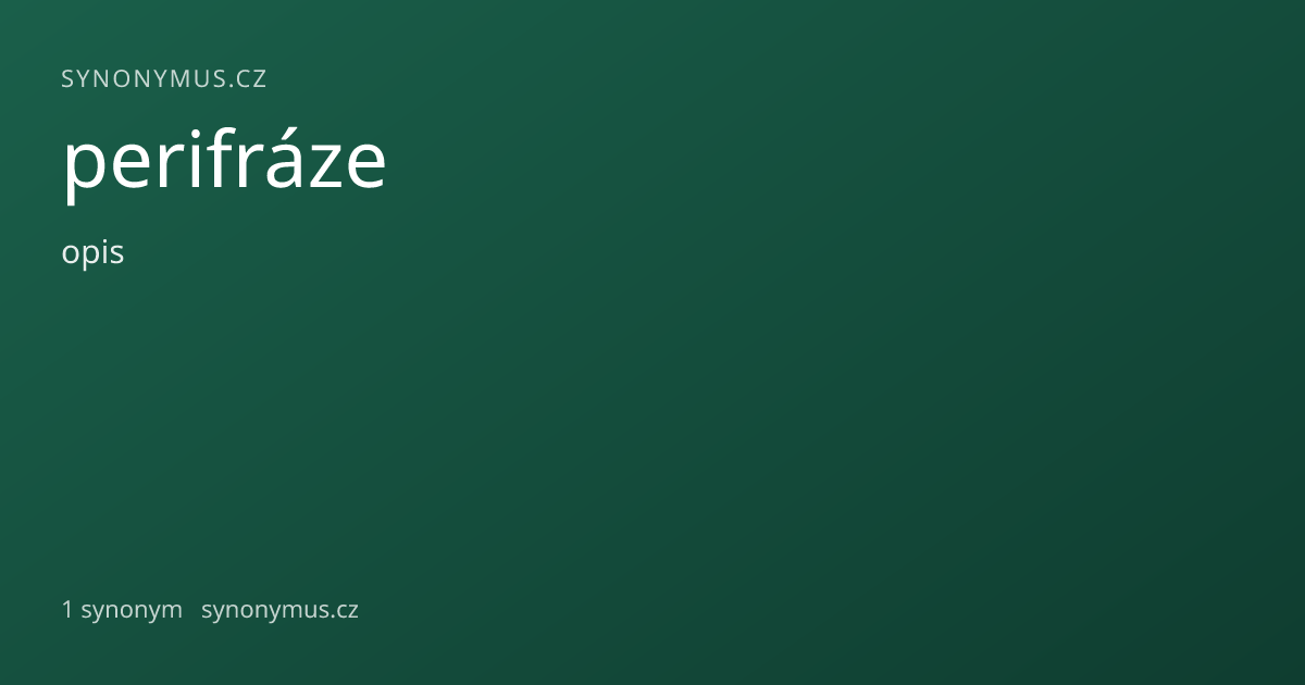 Náhled odkazu: perifráze