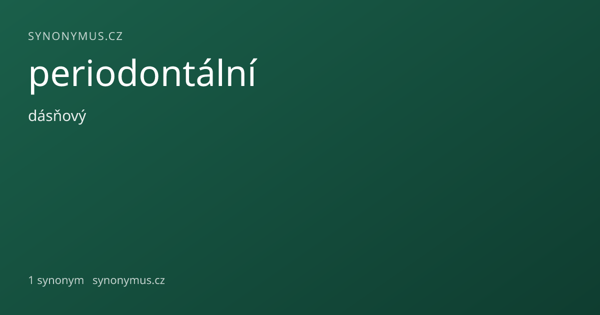 Náhled odkazu: periodontální
