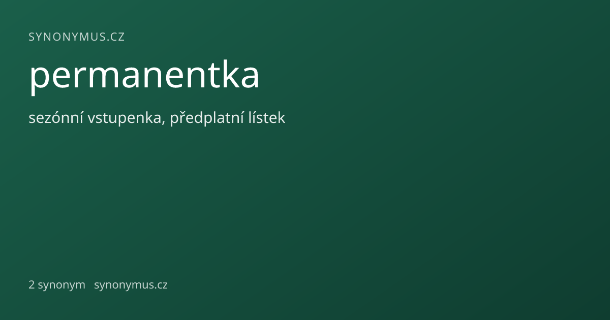 Náhled odkazu: permanentka