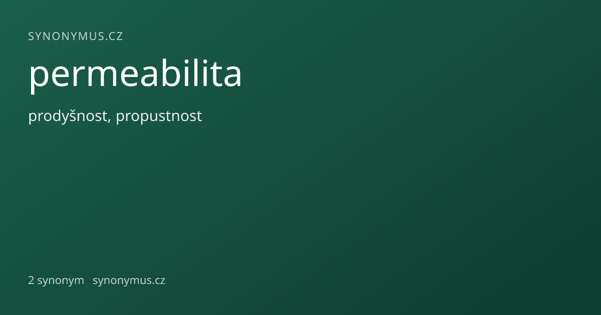 Náhled odkazu: permeabilita