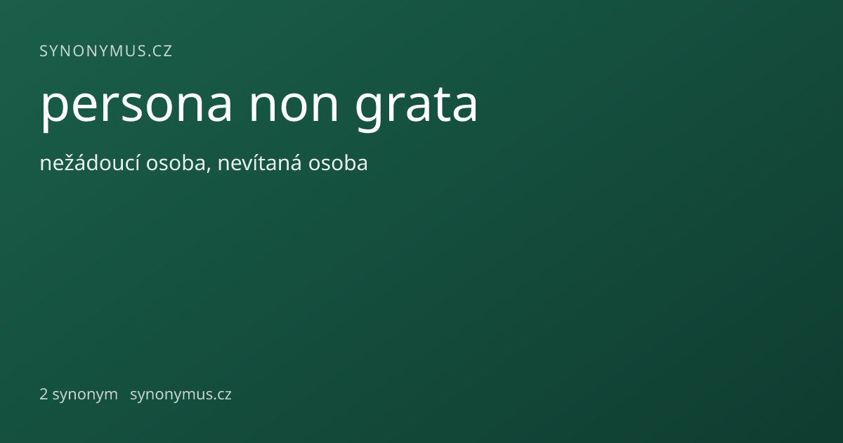 Náhled odkazu: persona non grata
