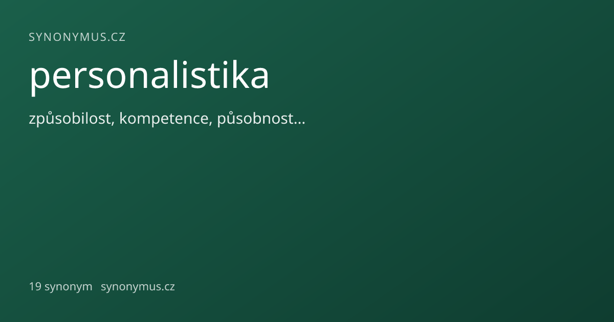 Náhled odkazu: personalistika