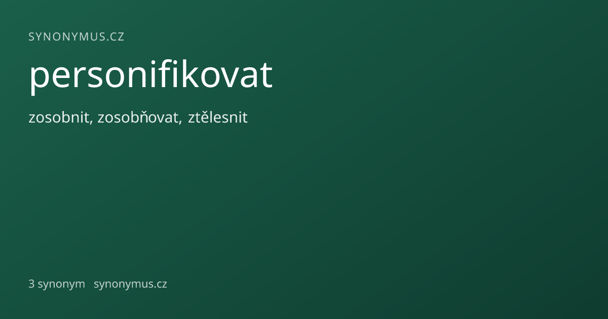 Náhled odkazu: personifikovat