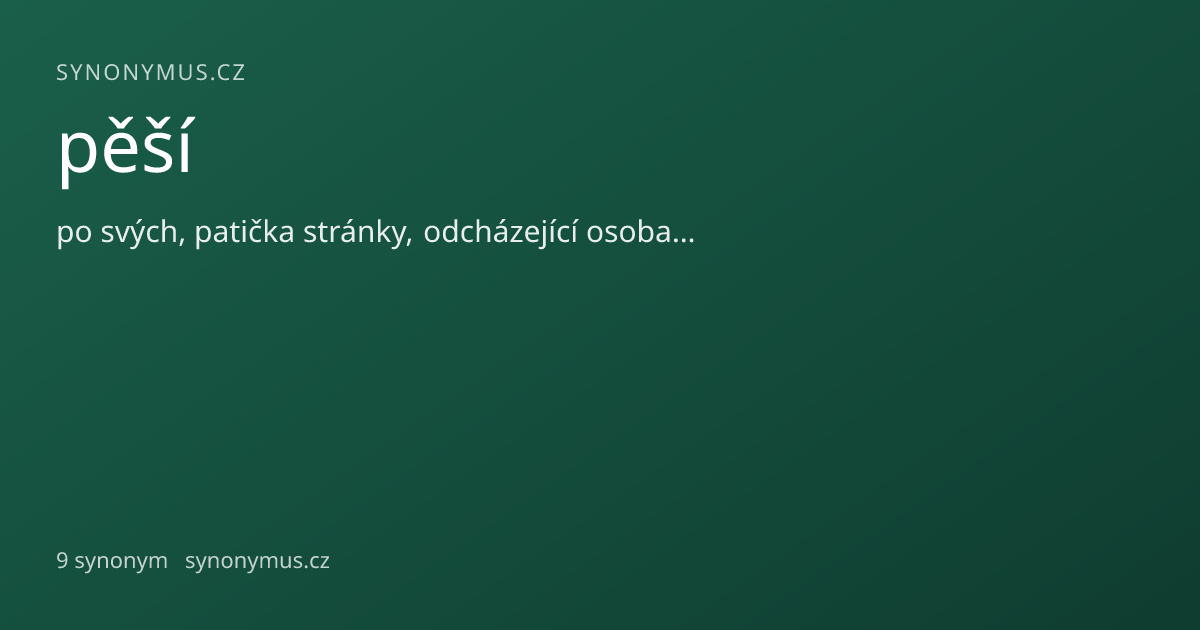 Náhled odkazu: pěší