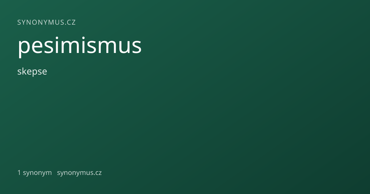 Náhled odkazu: pesimismus
