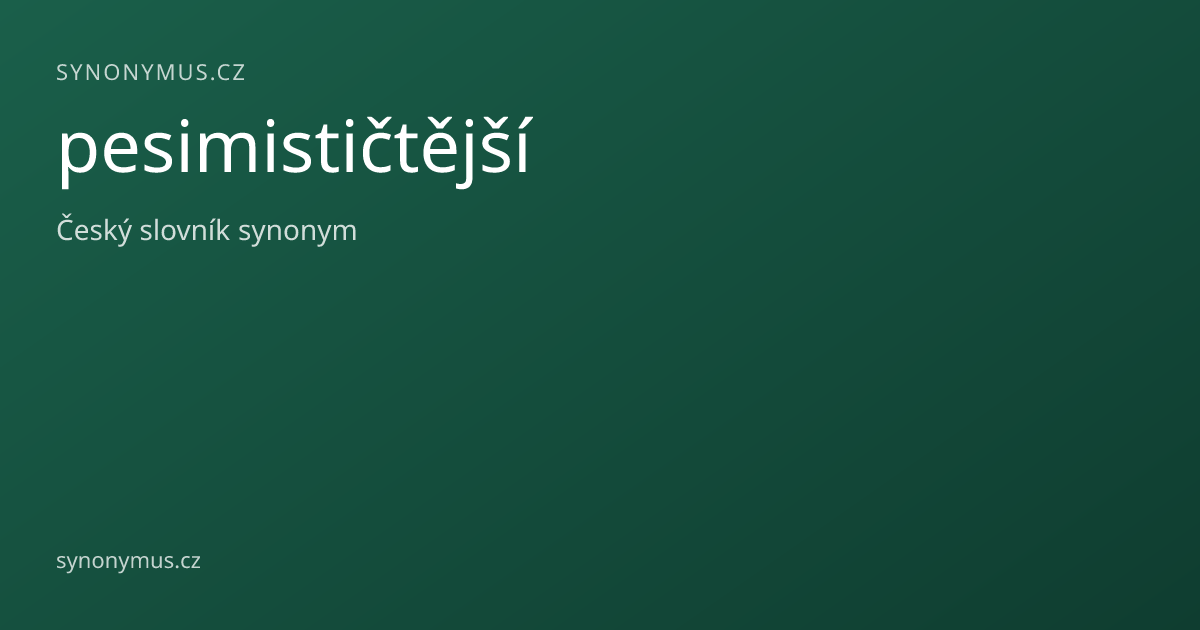 Náhled odkazu: pesimističtější