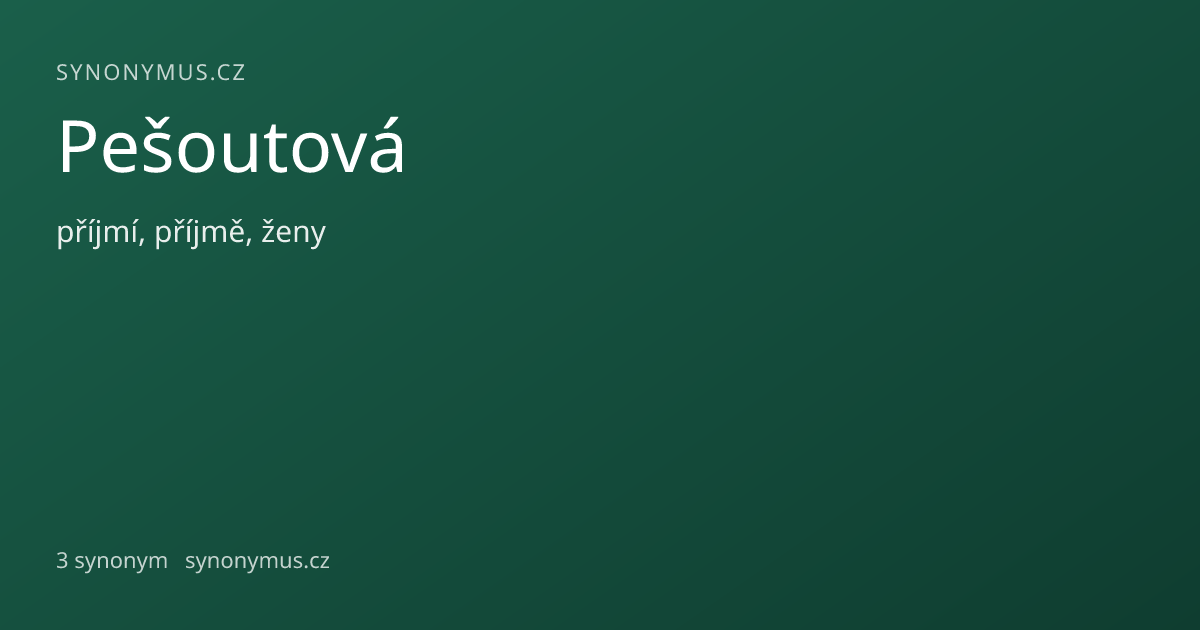 Náhled odkazu: Pešoutová