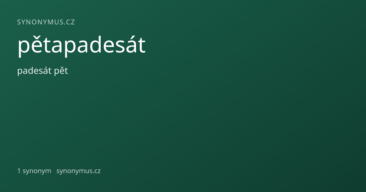 Náhled odkazu: pětapadesát