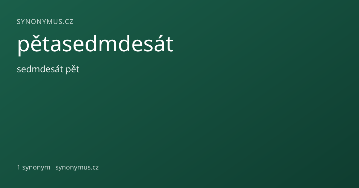 Náhled odkazu: pětasedmdesát