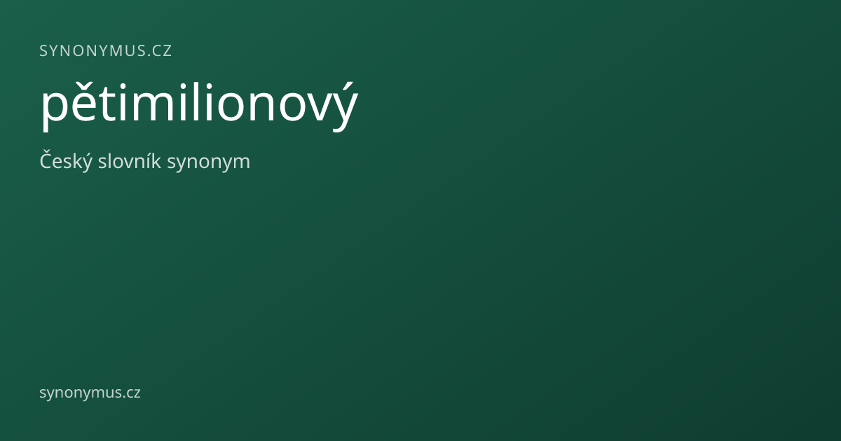 Náhled odkazu: pětimilionový