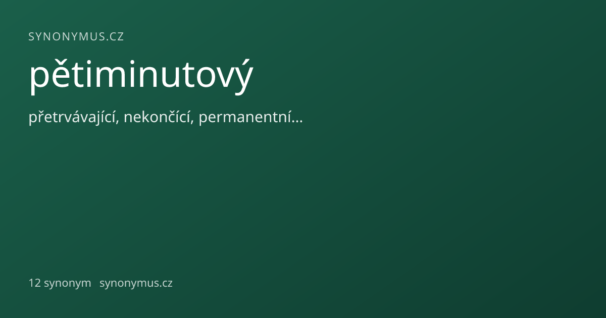 Náhled odkazu: pětiminutový