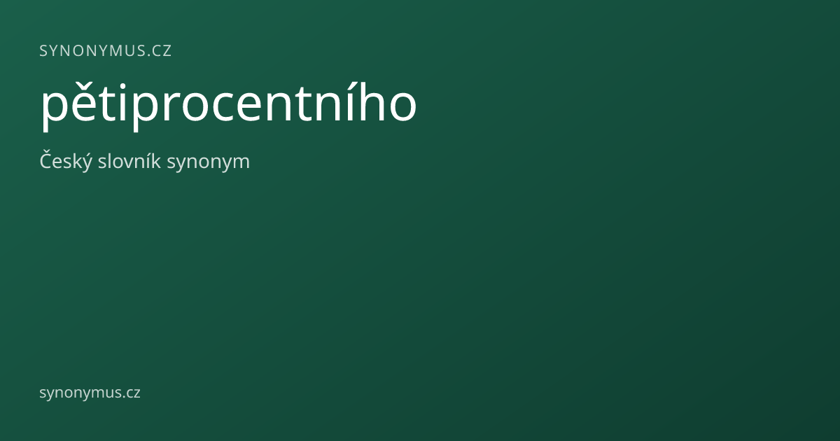 Náhled odkazu: pětiprocentního