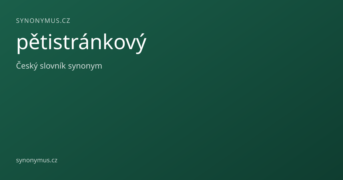 Náhled odkazu: pětistránkový