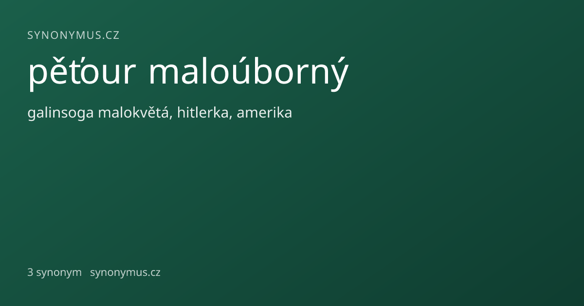Náhled odkazu: pěťour maloúborný