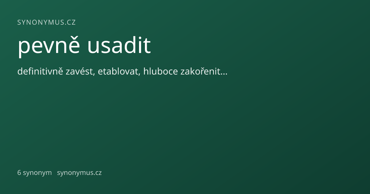 Náhled odkazu: pevně usadit