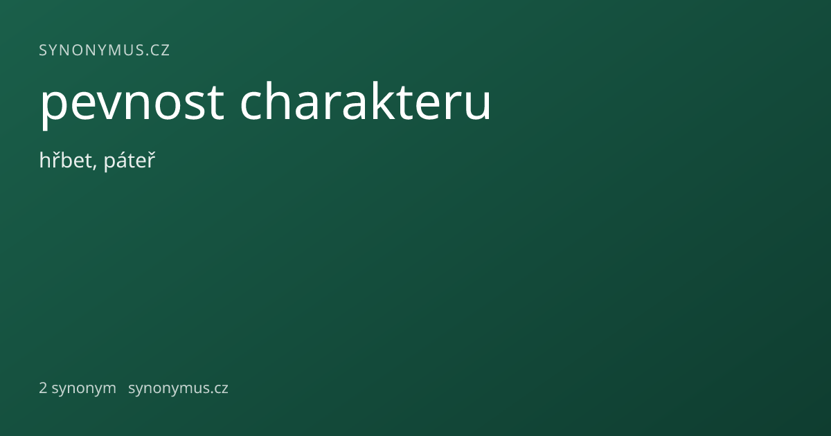 Náhled odkazu: pevnost charakteru