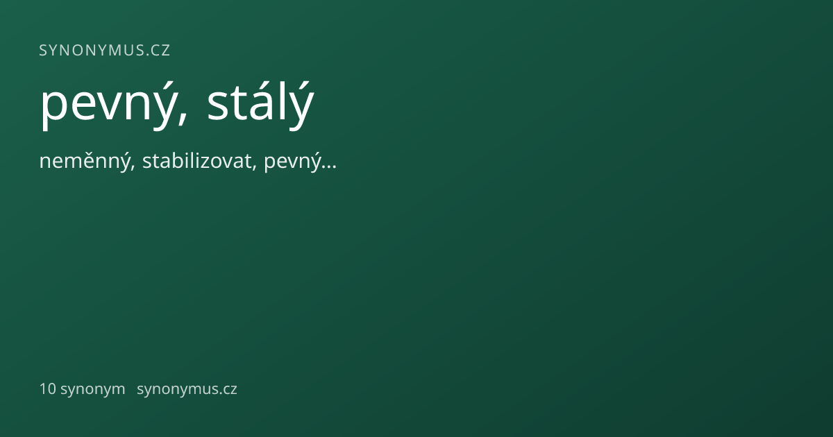 Náhled odkazu: pevný, stálý