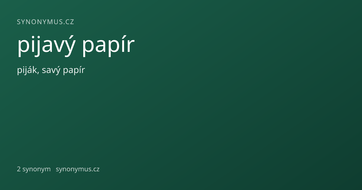 Náhled odkazu: pijavý papír