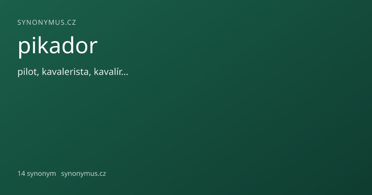 Náhled odkazu: pikador