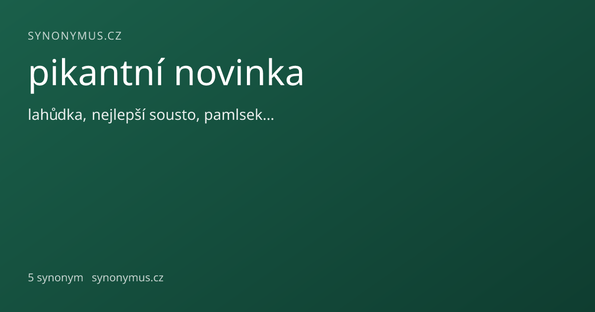 Náhled odkazu: pikantní novinka