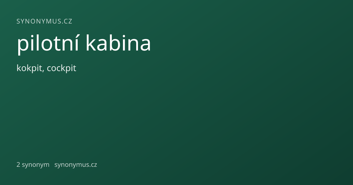 Náhled odkazu: pilotní kabina