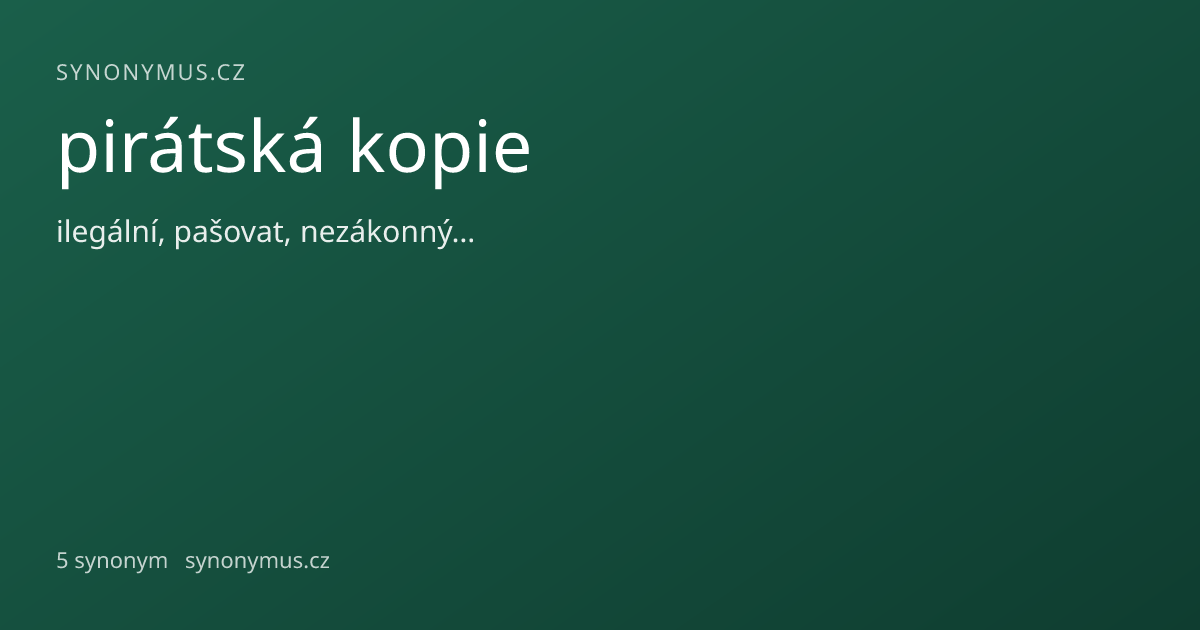 Náhled odkazu: pirátská kopie