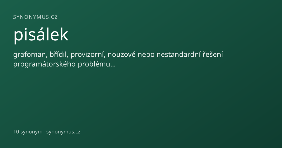 Náhled odkazu: pisálek