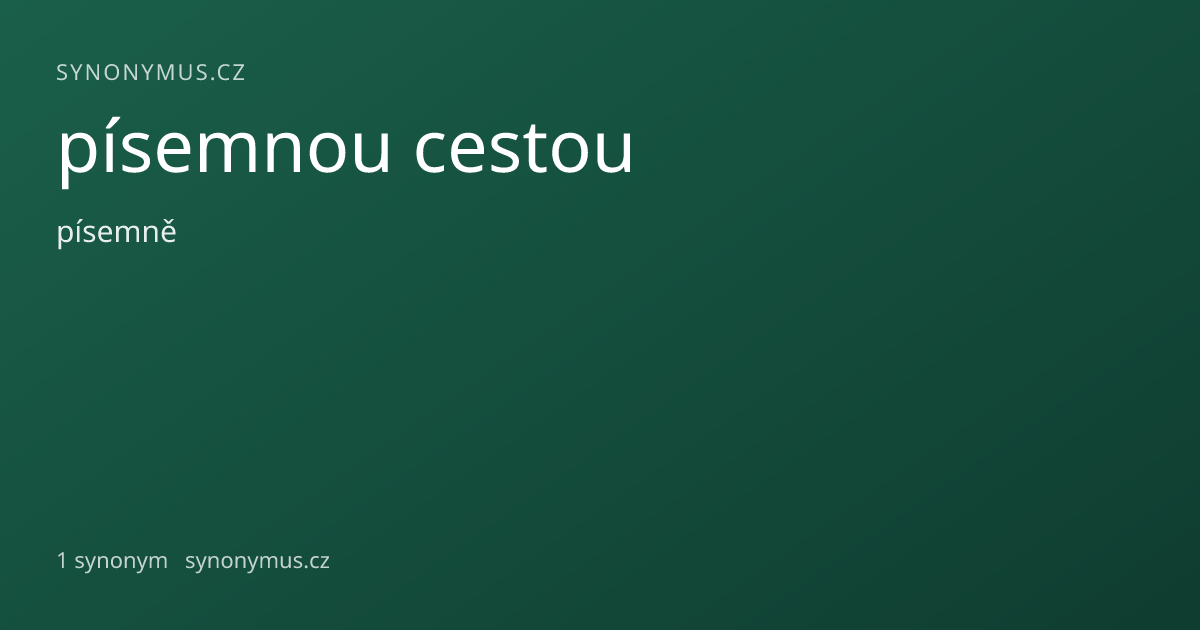 Náhled odkazu: písemnou cestou
