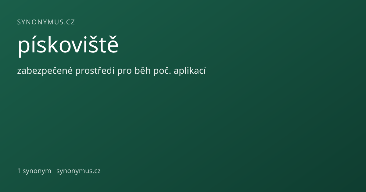 Náhled odkazu: pískoviště