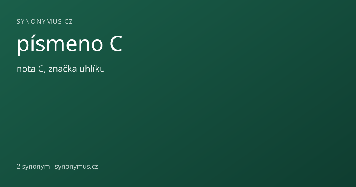 Náhled odkazu: písmeno C
