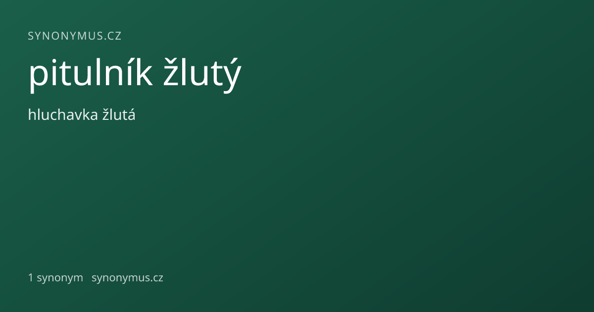 Náhled odkazu: pitulník žlutý