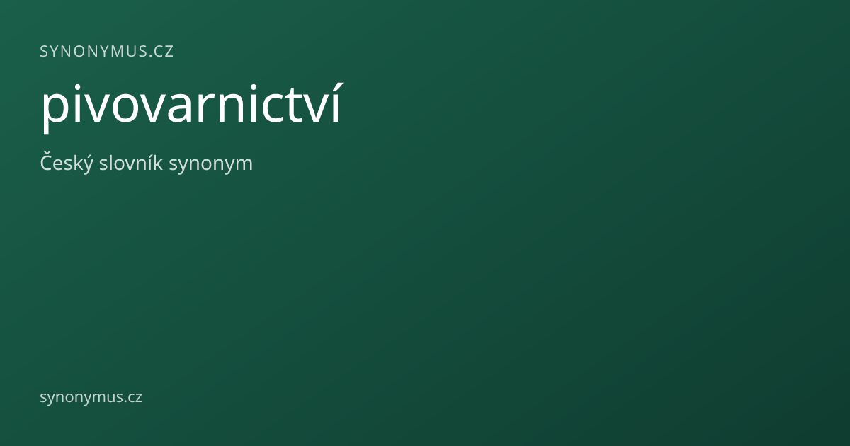 Náhled odkazu: pivovarnictví