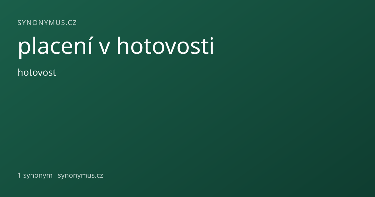 Náhled odkazu: placení v hotovosti
