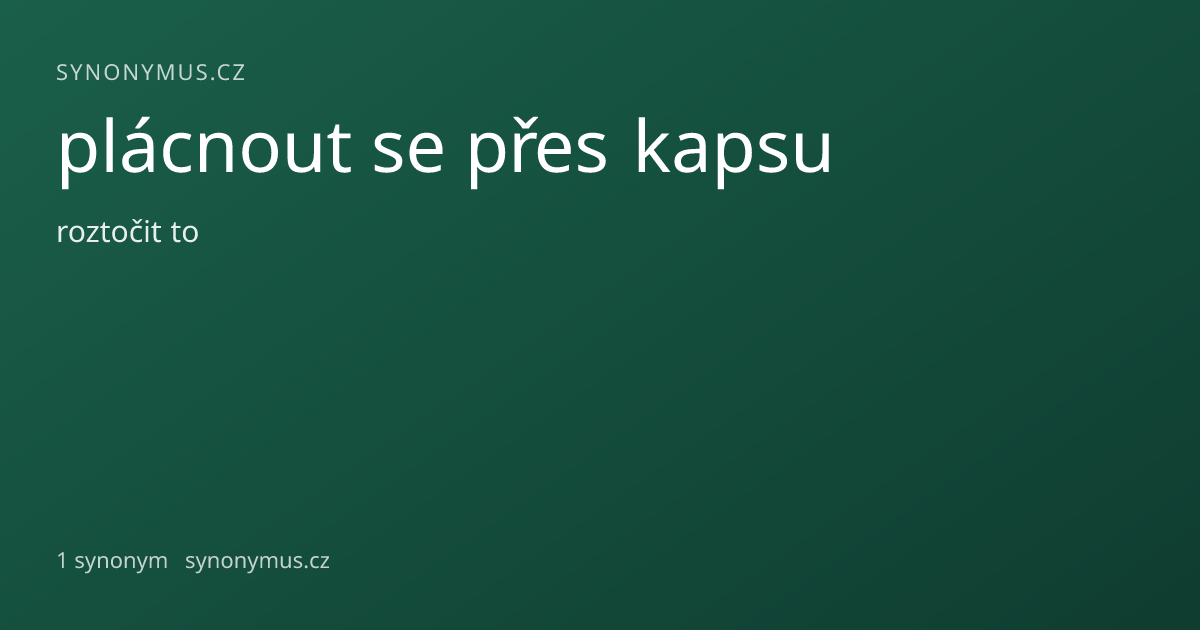 Náhled odkazu: plácnout se přes kapsu