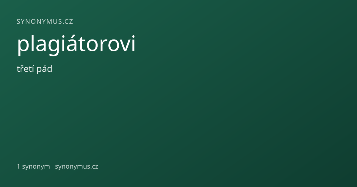Náhled odkazu: plagiátorovi