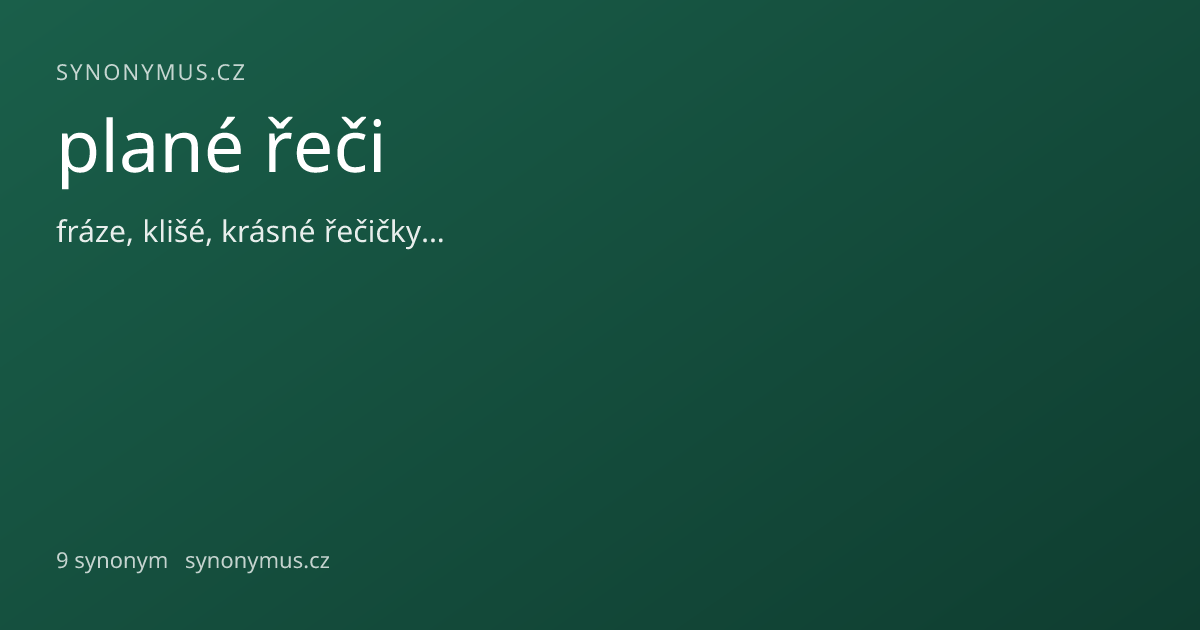Náhled odkazu: plané řeči