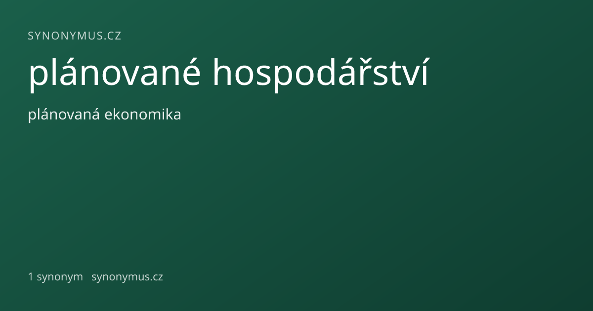 Náhled odkazu: plánované hospodářství