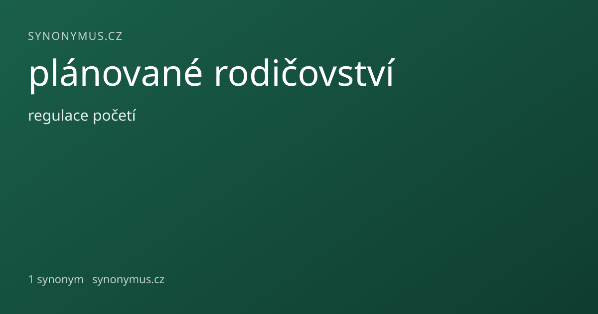 Náhled odkazu: plánované rodičovství