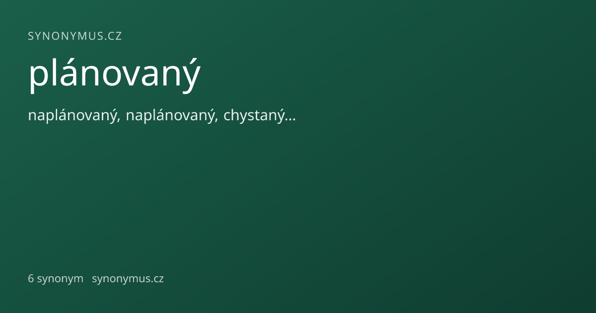 Náhled odkazu: plánovaný