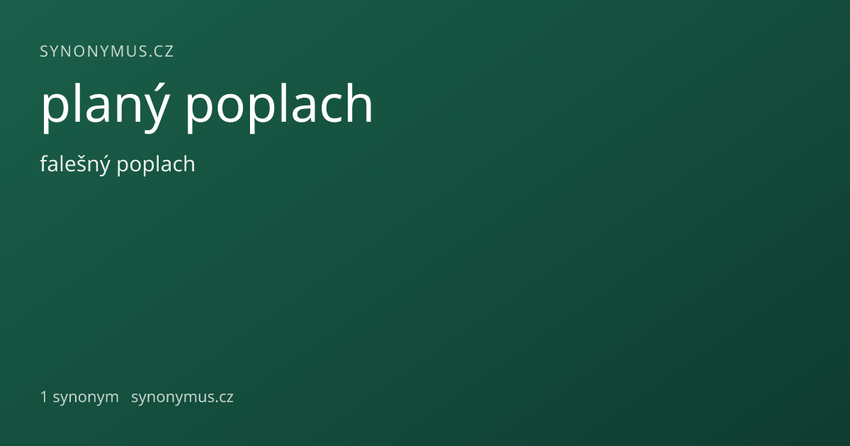 Náhled odkazu: planý poplach