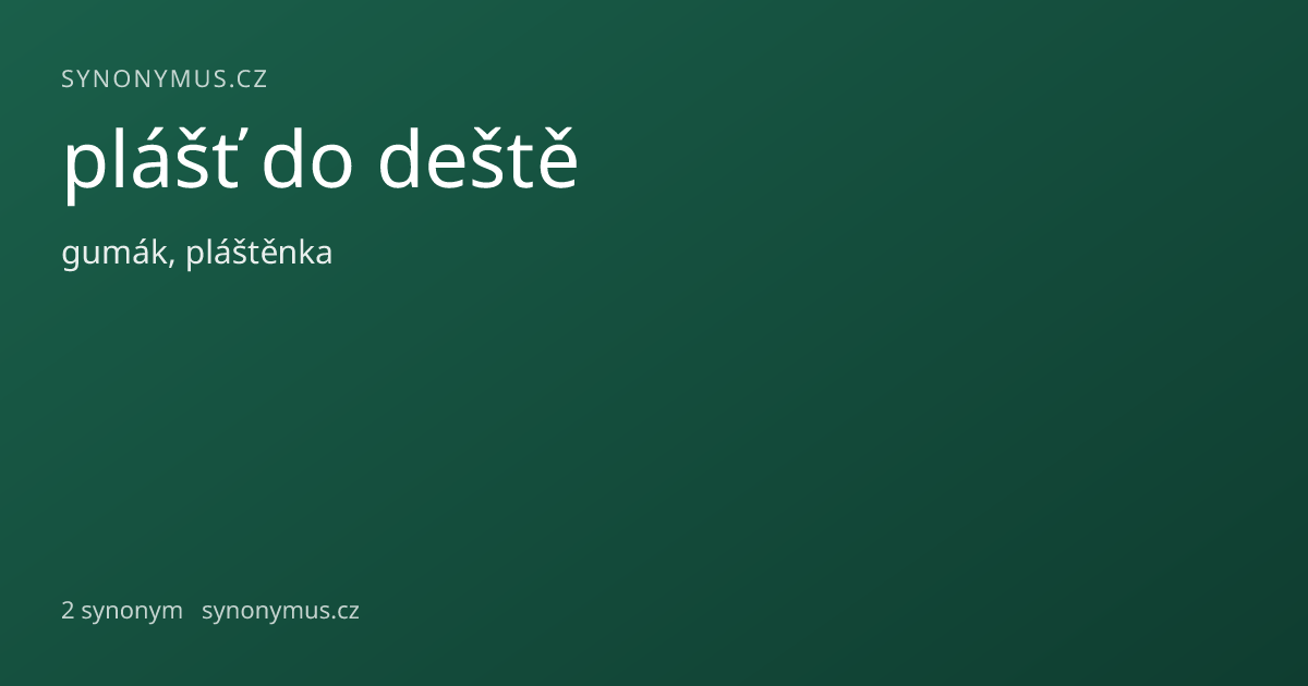 Náhled odkazu: plášť do deště