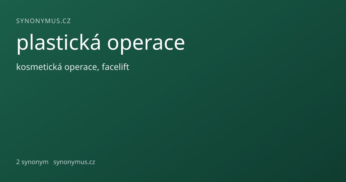 Náhled odkazu: plastická operace