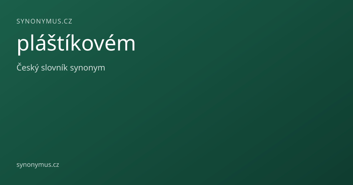 Náhled odkazu: pláštíkovém