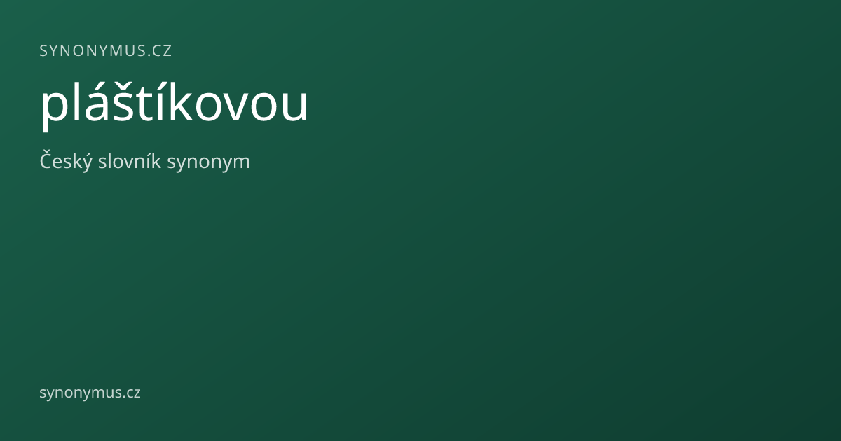 Náhled odkazu: pláštíkovou